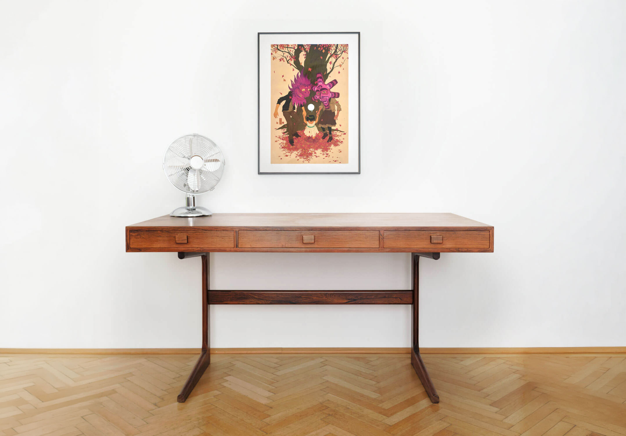Schreibtisch in der Psychotherapiepraxis von Ileana Mayer-Dobnig, Faulmanngasse 1040 Wien